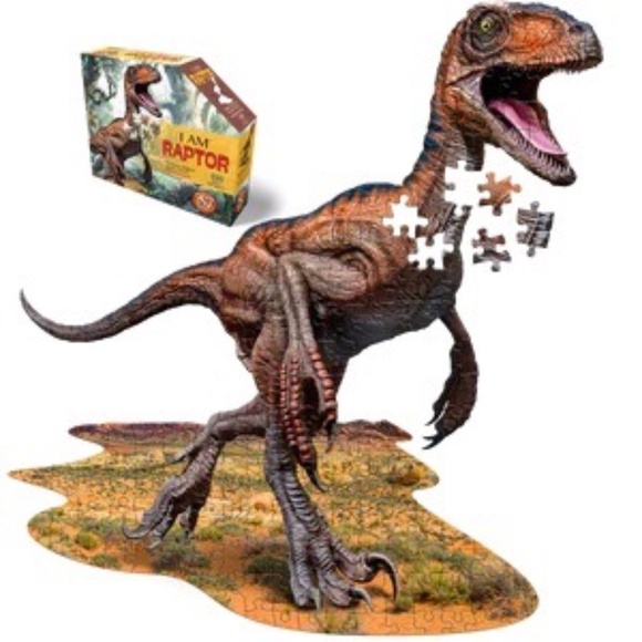 I Am RAPTOR Dinosaur-Shaped Puzzle - Picture 5 of 5